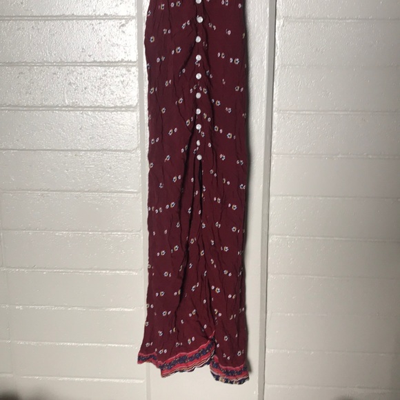 Burgundy Button Up Dress - Picture 3 of 6